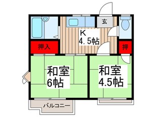 瀬ケ崎サンハイツA棟の物件間取画像